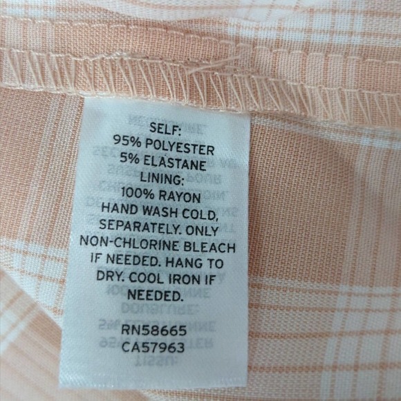 NWT | BP. Square Neck Strappy Coral & White Gingham Dress - Picture 11 of 11